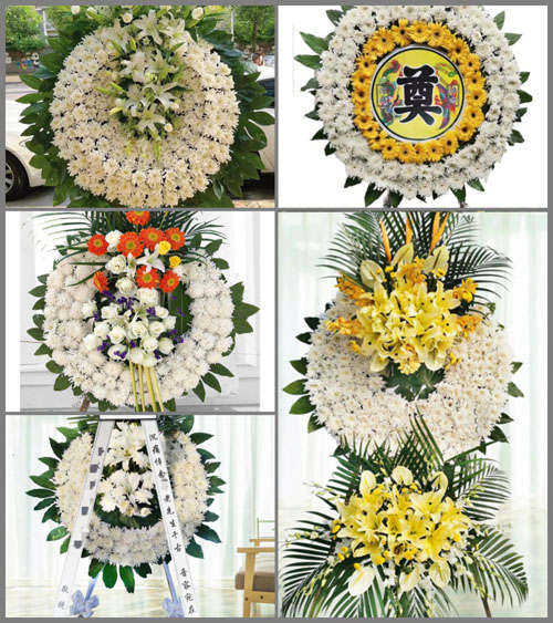 山东青岛胶州市里岔镇后良乡村花圈速递